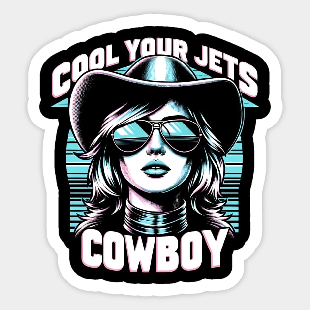 Cool Your Jets Cowboy Cool Your Jets Sticker TeePublic